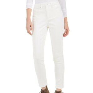 JR193 Oat White High-Rise Blush Skinny Corduroy Pants Size 25 x 28